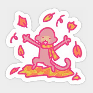 Fall Monkey! Sticker